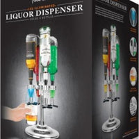 Final Touch - 4 Bottle Liquor Dispenser with Blue LED - FTA1815
