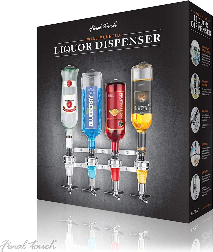 Final Touch - 4 Bottle Wall Mounted Liquor Dispenser - FTA1804