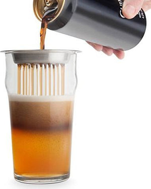 Final Touch - Black & Tan Beer Layering Tool with Glass - GG5015