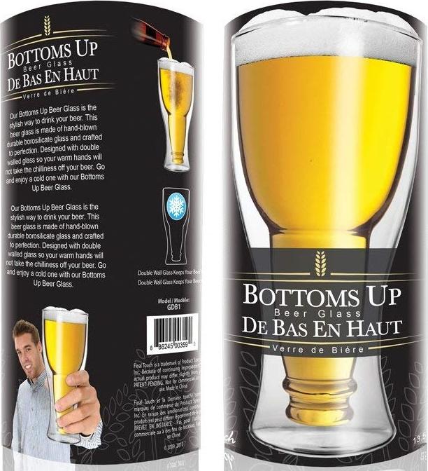 Final Touch - Bottoms Up Beer Glass - GDB1