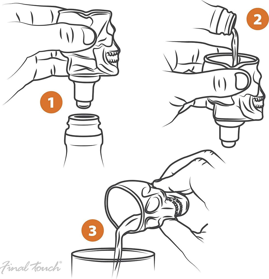 Final Touch - Brainfreeze Skull Head Jigger Stopper - FTA7044
