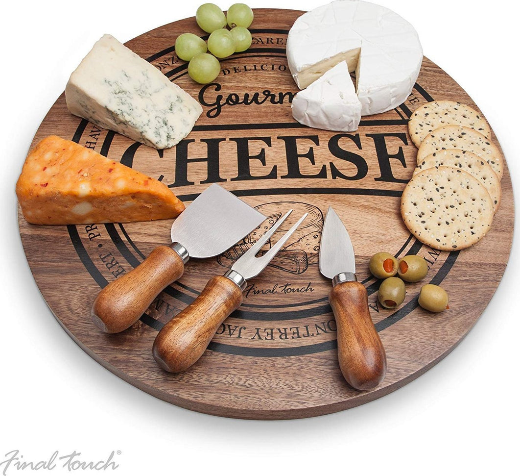 Final Touch - Cheese Board with 3 Knives - CE40204