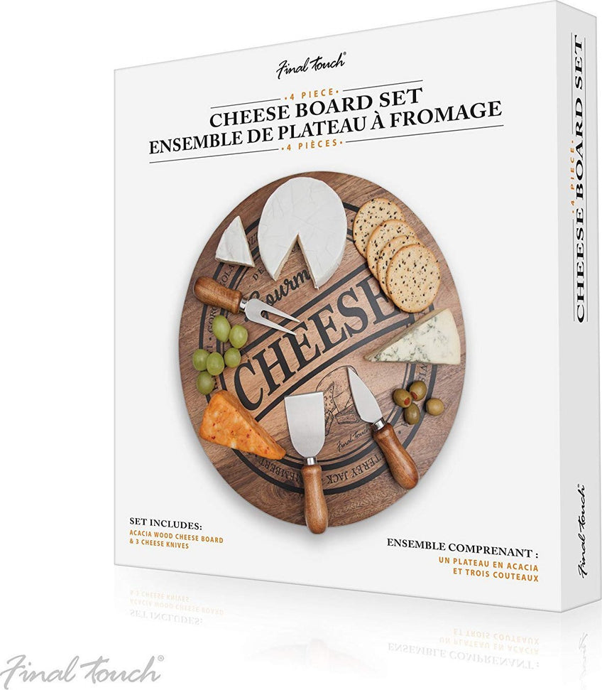 Final Touch - Cheese Board with 3 Knives - CE40204