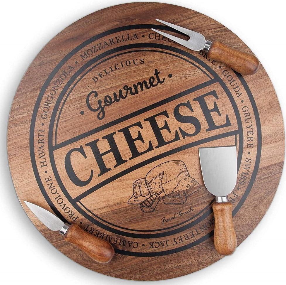 Final Touch - Cheese Board with 3 Knives - CE40204