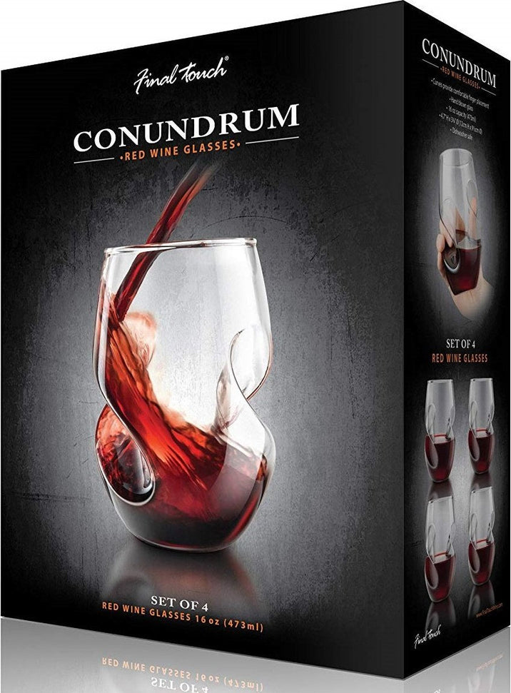 Final Touch - Conundrum Red Wine Glasses, Pack of 4 - GG5009