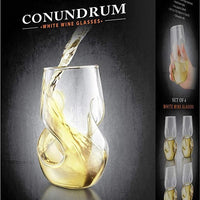 Final Touch - Conundrum White Wine Glasses, Pack of 4 - GG5008