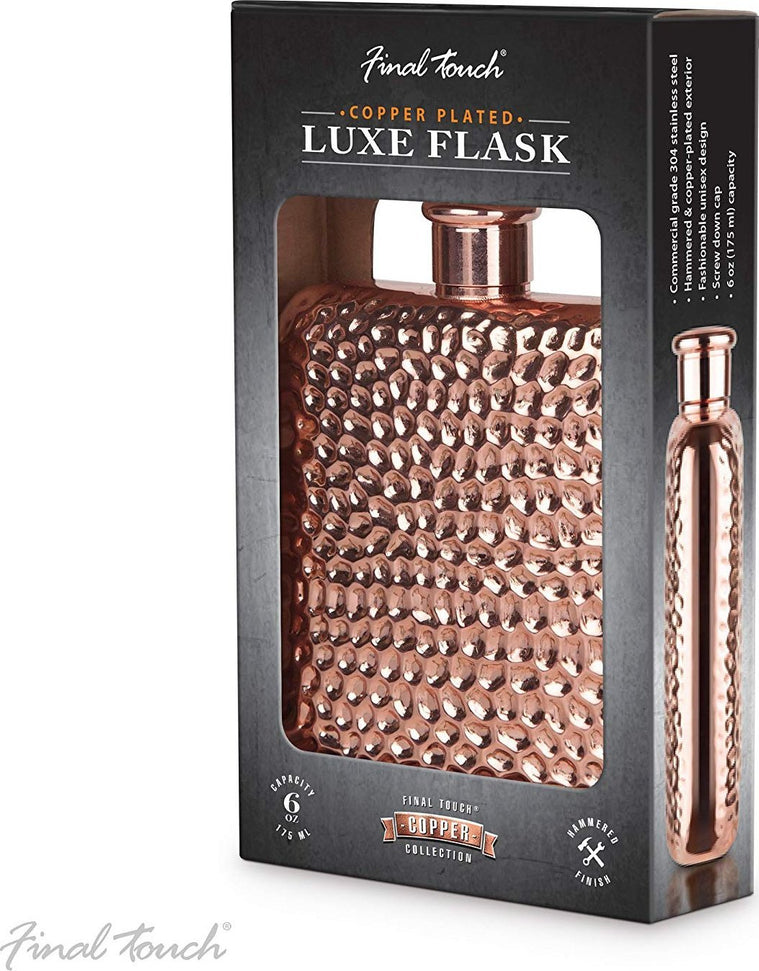 Final Touch - Copper-Plated Luxe Flask - FTA1828