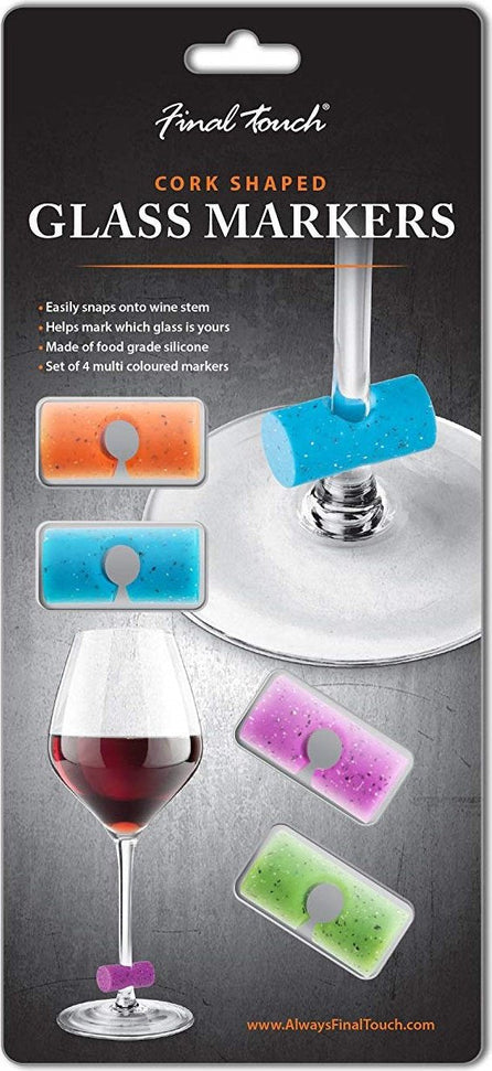 Final Touch - Cork-Shaped Glass Markers - FTA7502