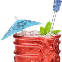 Final Touch - Drink Stirrers, Pack of 4 Tiki Head - FTA3052
