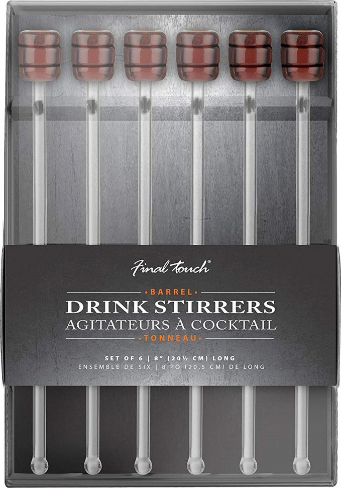 Final Touch - Drink Stirrers, Pack of 6 Barrel - FTA3051
