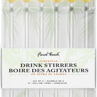 Final Touch - Drink Stirrers, Pack of 6 Pineapple - FTA3050
