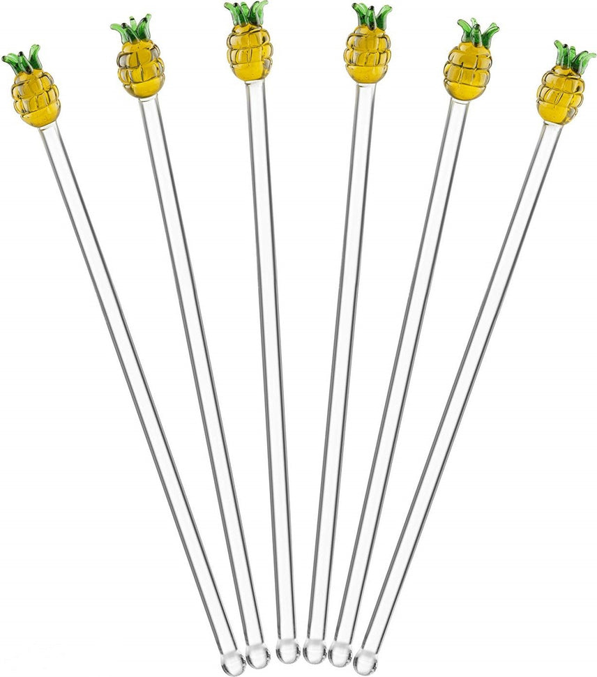 Final Touch - Drink Stirrers, Pack of 6 Pineapple - FTA3050