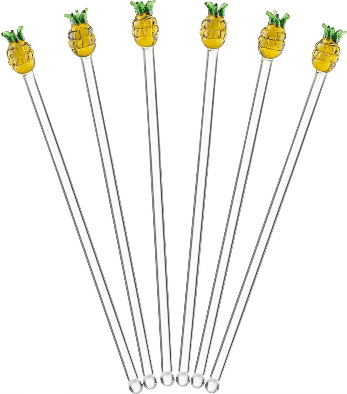 Final Touch - Drink Stirrers, Pack of 6 Pineapple - FTA3050