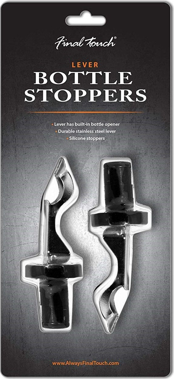 Final Touch - Lever Bottle Stoppers, Pack of 2 - FTA7004