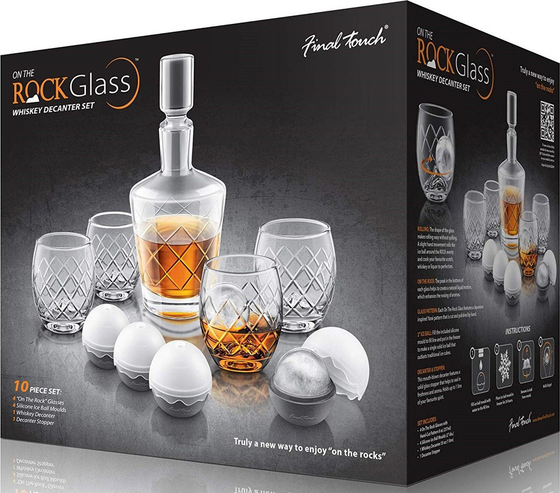 Final Touch - On The Rock Etched Glass Decanter Set - GS402