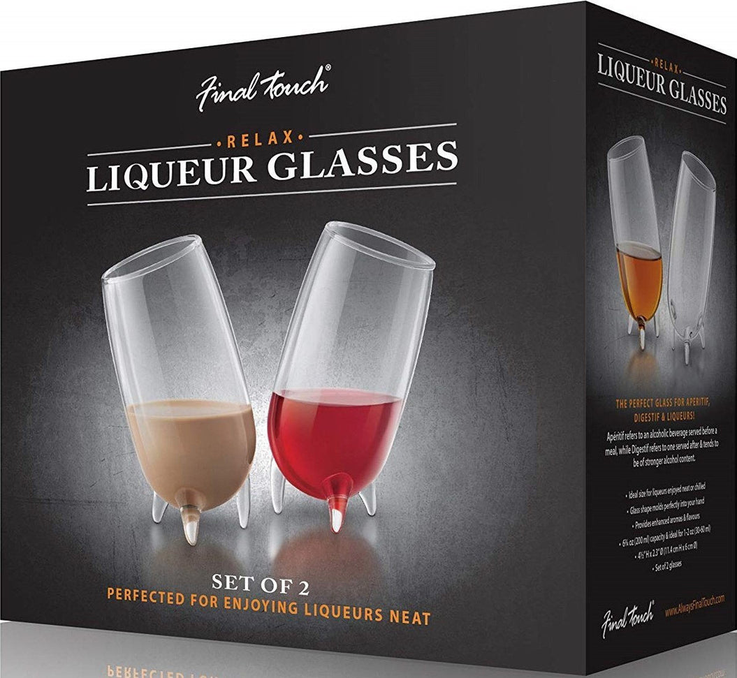 Final Touch - Pack of 2 Relax Liqueur Glasses 200 ml - GC152