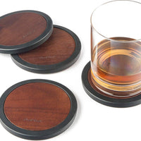 Final Touch - Round Wood Coasters, Pack of 4 - FTA7612