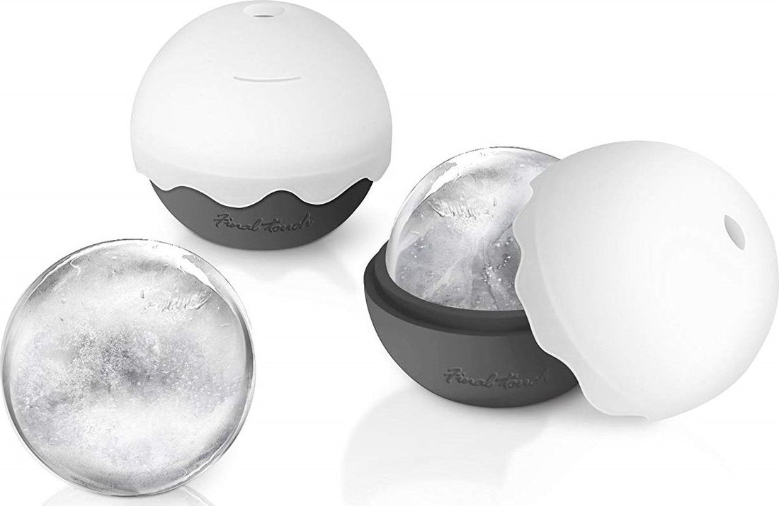 Final Touch - Silicone Ice Ball Moulds Grey, Pack of 2 - FTC1027