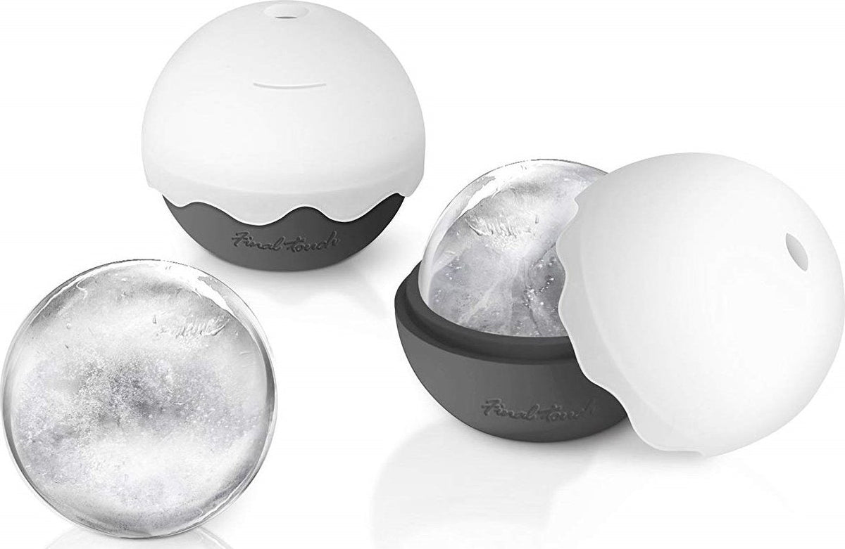 Final Touch - Silicone Ice Ball Moulds Grey, Pack of 2 - FTC1027