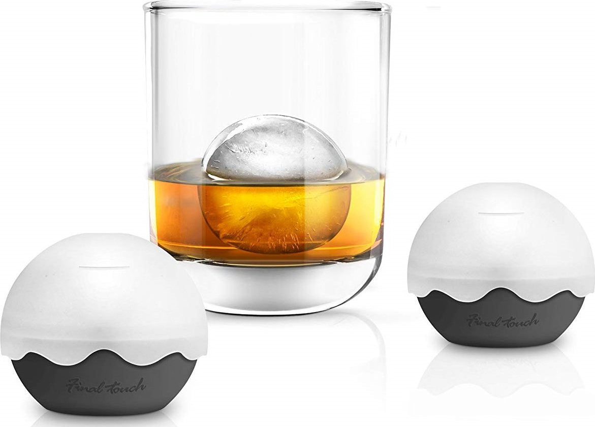 Final Touch - Silicone Ice Ball Moulds Grey, Pack of 2 - FTC1027