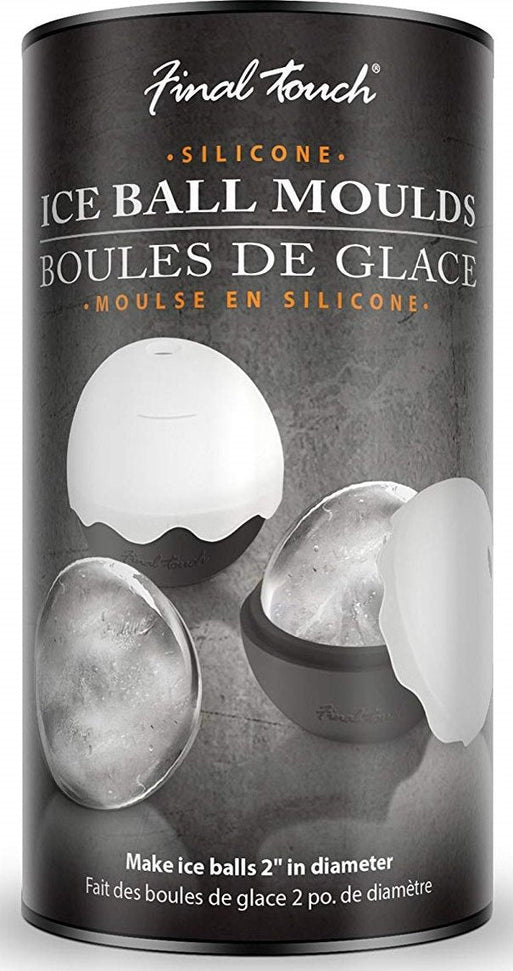 Final Touch - Silicone Ice Ball Moulds Grey, Pack of 2 - FTC1027