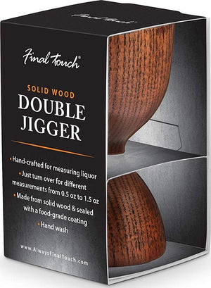 Final Touch - Solid Wood Double Jigger - GG1030