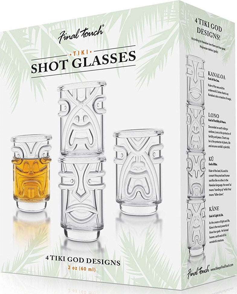 Final Touch - Tiki Shot Glasses, Pack of 4 - TK5301