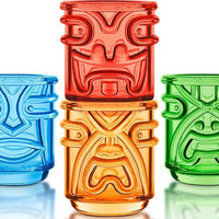 Final Touch - Tiki Shot Glasses, Pack of 4 Various Colours - TK5402