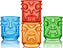 Final Touch - Tiki Shot Glasses, Pack of 4 Various Colours - TK5402
