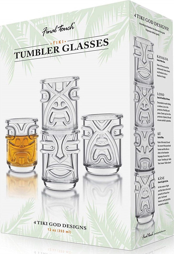 Final Touch - Tiki Tumblers, Pack of 4 - TK5303