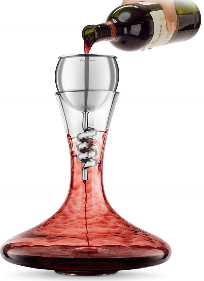 Final Touch - Twister Stainless Steel Aerator & Decanter Set - WDA934