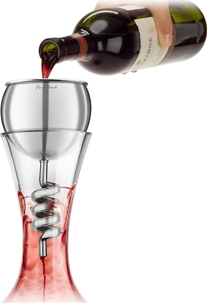 Final Touch - Twister Stainless Steel Aerator & Decanter Set - WDA934