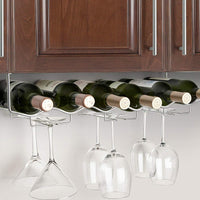 Final Touch - Under Cabinet 6 Bottle Wine/Glass Rack - FTR006