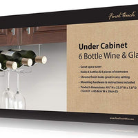 Final Touch - Under Cabinet 6 Bottle Wine/Glass Rack - FTR006