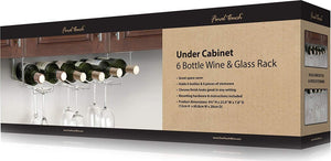 Final Touch - Under Cabinet 6 Bottle Wine/Glass Rack - FTR006