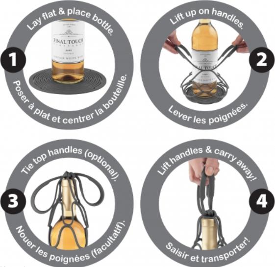 Final Touch - Up&Away Collapsible Silicone Bottle Bag Grey - FTA1071