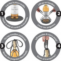 Final Touch - Up&Away Collapsible Silicone Bottle Bag Grey - FTA1071