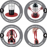 Final Touch - Up&Away Collapsible Silicone Bottle Bag Red - FTA1079