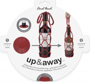 Final Touch - Up&Away Collapsible Silicone Bottle Bag Red - FTA1079
