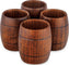 Final Touch - Wood Barrel Shot Glasses, Pack of 4 - GG1003