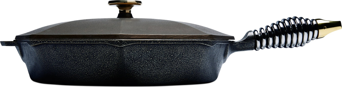 Finex - 12" Cast Iron Skillet With Lid - SL12-10001