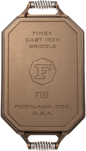 Finex - 15" x 10" Cast Iron Double Burner Griddle - G18-10001