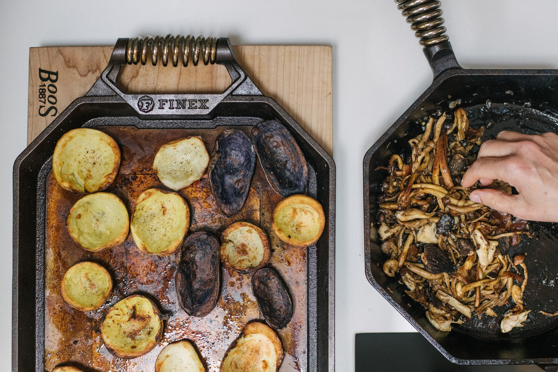 Finex - 15" x 10" Cast Iron Double Burner Griddle - G18-10001