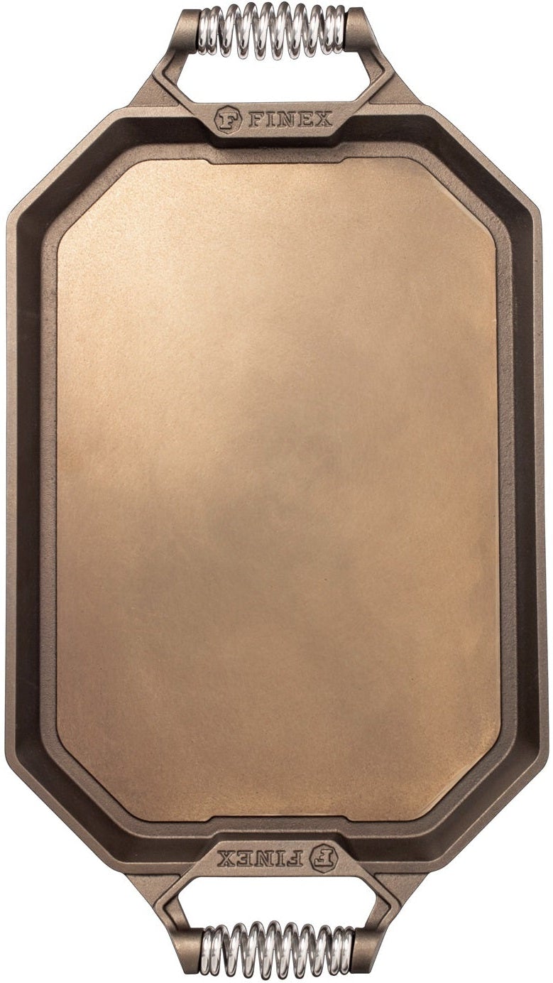 Finex - 15" x 10" Cast Iron Double Burner Griddle - G18-10001