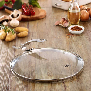 Fissler - 9.5" Premium Glass Lid for Fry Pan with Hook-in Function - 185-000-24-2000