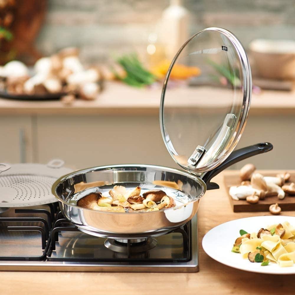 Fissler - 9.5" Premium Glass Lid for Fry Pan with Hook-in Function - 185-000-24-2000