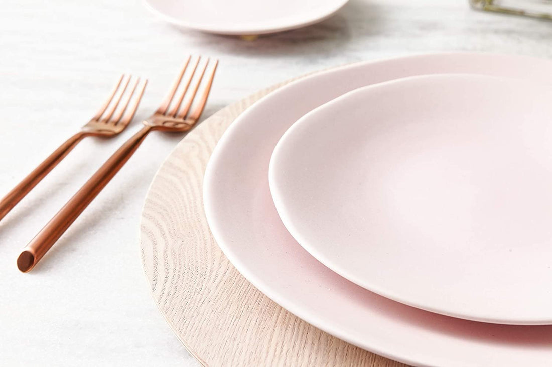 Fortessa - 10.75" Heirloom STN Blush Dinner Plates, Pack of 4 - STN.8000.8.15