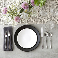 Fortessa - 10.75" Heirloom STN Charcoal Dinner Plates, Pack of 12 - STN.8000.6.15