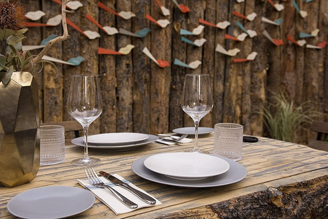 Fortessa - 10.75" Heirloom Smoke STN Dinner Plates, Pack of 4 - STN.8000.5.15