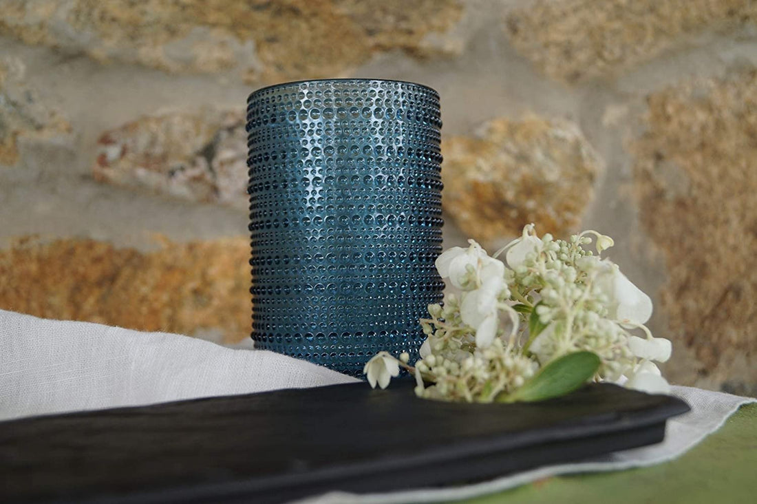 Fortessa - 10oz Jupiter D&V Cornflower D.O.F Glasses, Pack of 6 - DV.JUPITERBL.04